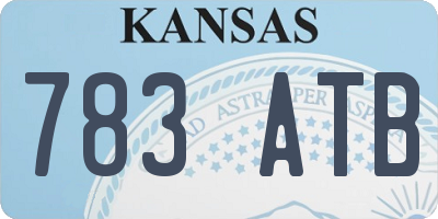 KS license plate 783ATB
