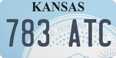 KS license plate 783ATC