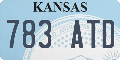 KS license plate 783ATD