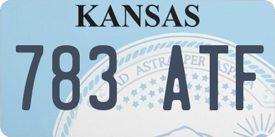 KS license plate 783ATF