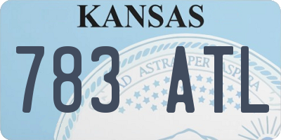 KS license plate 783ATL