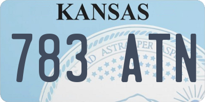 KS license plate 783ATN
