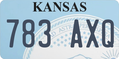 KS license plate 783AXQ