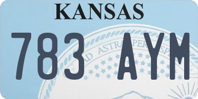 KS license plate 783AYM