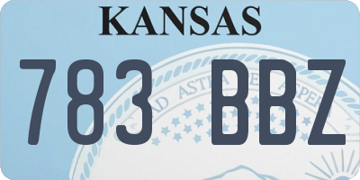 KS license plate 783BBZ
