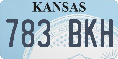 KS license plate 783BKH