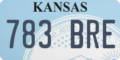 KS license plate 783BRE