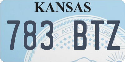 KS license plate 783BTZ