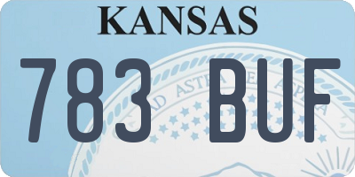KS license plate 783BUF