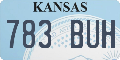 KS license plate 783BUH