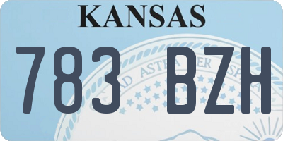 KS license plate 783BZH