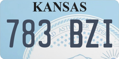 KS license plate 783BZI