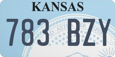 KS license plate 783BZY
