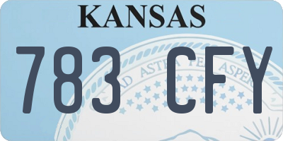 KS license plate 783CFY