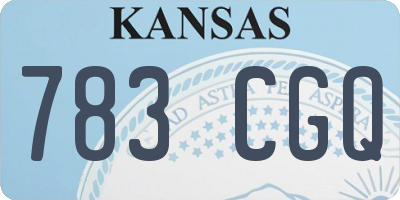 KS license plate 783CGQ