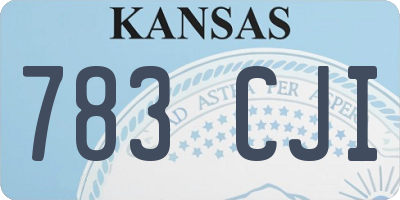 KS license plate 783CJI