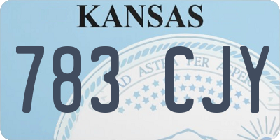 KS license plate 783CJY
