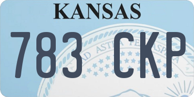 KS license plate 783CKP
