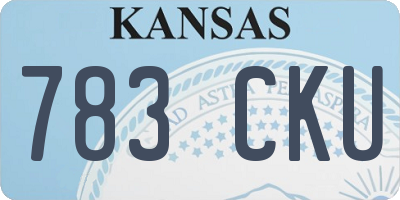 KS license plate 783CKU