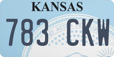 KS license plate 783CKW