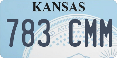 KS license plate 783CMM
