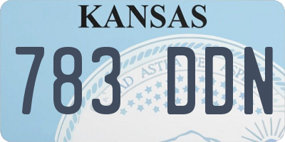 KS license plate 783DDN