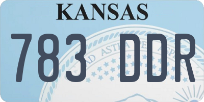 KS license plate 783DDR