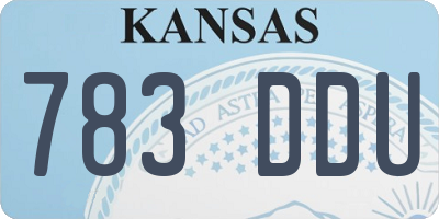 KS license plate 783DDU
