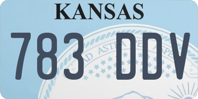 KS license plate 783DDV