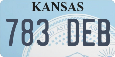 KS license plate 783DEB