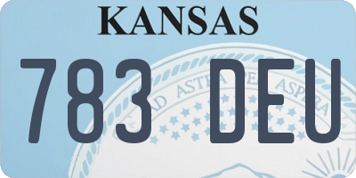 KS license plate 783DEU