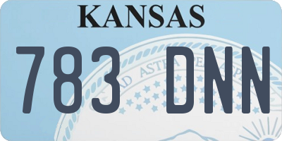 KS license plate 783DNN