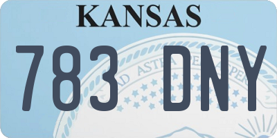 KS license plate 783DNY