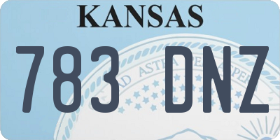 KS license plate 783DNZ