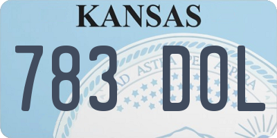 KS license plate 783DOL
