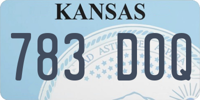 KS license plate 783DOQ