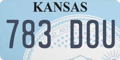 KS license plate 783DOU