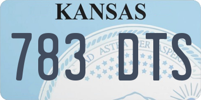 KS license plate 783DTS