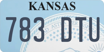 KS license plate 783DTU