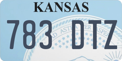 KS license plate 783DTZ