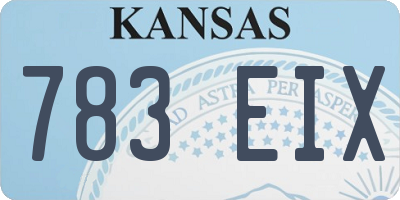 KS license plate 783EIX