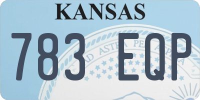 KS license plate 783EQP