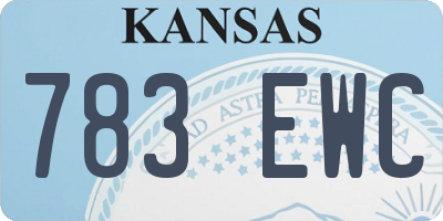 KS license plate 783EWC