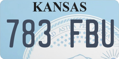 KS license plate 783FBU