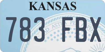 KS license plate 783FBX