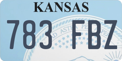 KS license plate 783FBZ