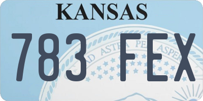 KS license plate 783FEX