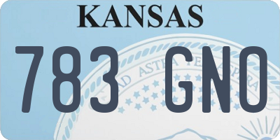 KS license plate 783GNO