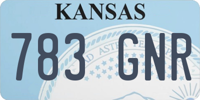 KS license plate 783GNR