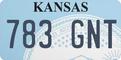 KS license plate 783GNT